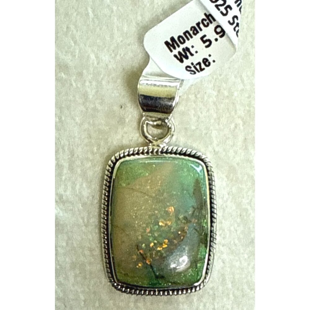 Monarch Sterling Silver 925 Opal Pendant